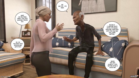 Die Masseurin - Teil drei - Unfähig, seinem prallen erigierten Penis zu widerstehen, verliert sie die Kontrolle.