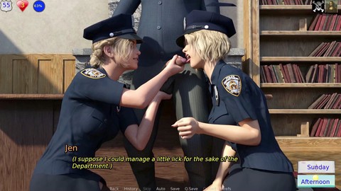 L’animation 3d, porno en 4k, officier de police