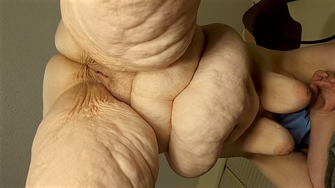 Female point of view, old pussy creampie, old fat granny