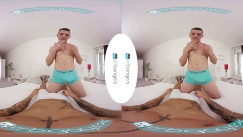Slim gay teen Ronny Dark loves to take it up the ass from his buddy in VR