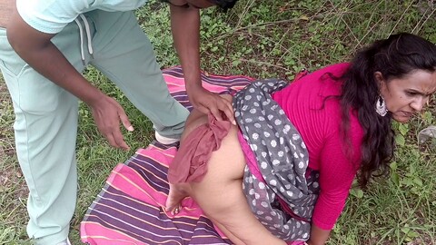 Vómito en su cara después de una blowjob al aire libre en la jungla