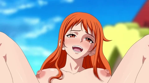 Anime waifu, luffy and hancock, аниме хентай