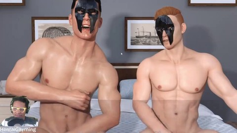 Jerking off, muscle men, fag