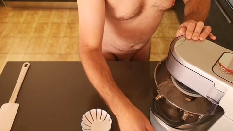 Man masturbating, big cumshots, big cock bear