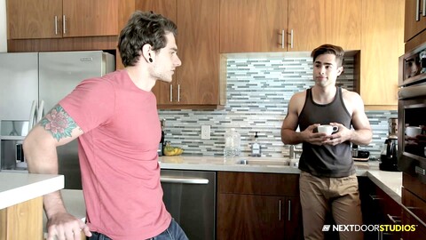 Hetero college hunk pounds his ex-girlfriend's brother raw