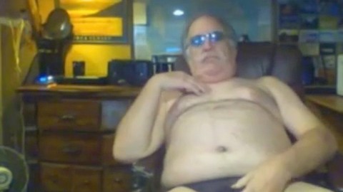 grandfather stroke on web cam