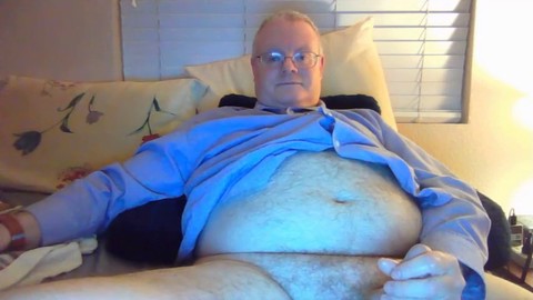 Fat masturbation, gay tribute, dad