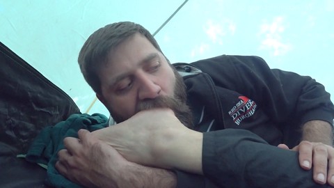 Foot fetish outdoor, sucking toes, foot fetish