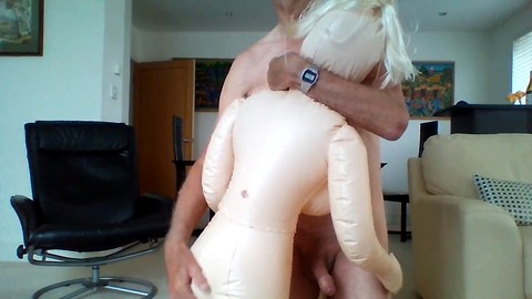 Older gay, queer, blowing old man
