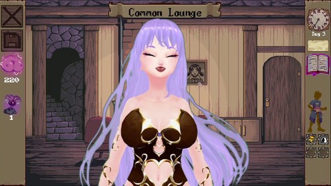 Amusement avec des filles monstres magiques dans le gameplay de l'académie de Pornomancer Chan