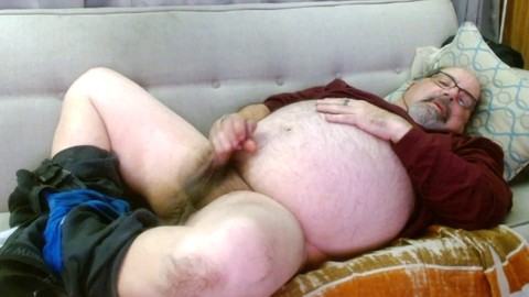 Dilf, solo masterbation, plump